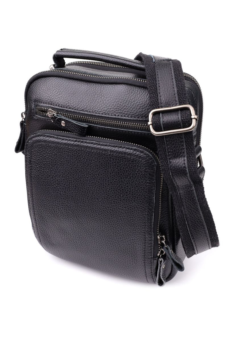 Ділова чоловіча сумка з ручкою для перенесення в руці з натуральної шкіри 23034 Чорний Vintage (355793938)