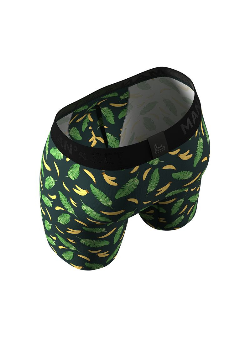 Чоловічі анатомічні боксери з бавовни,, банани з листям BST140-13L MAN's SET Anatomic Long 2.0, Black Series (368831622)