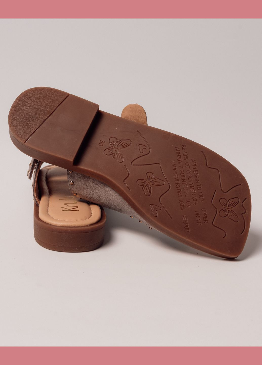 Шльопанці із заклепками замша Krula (329145027)