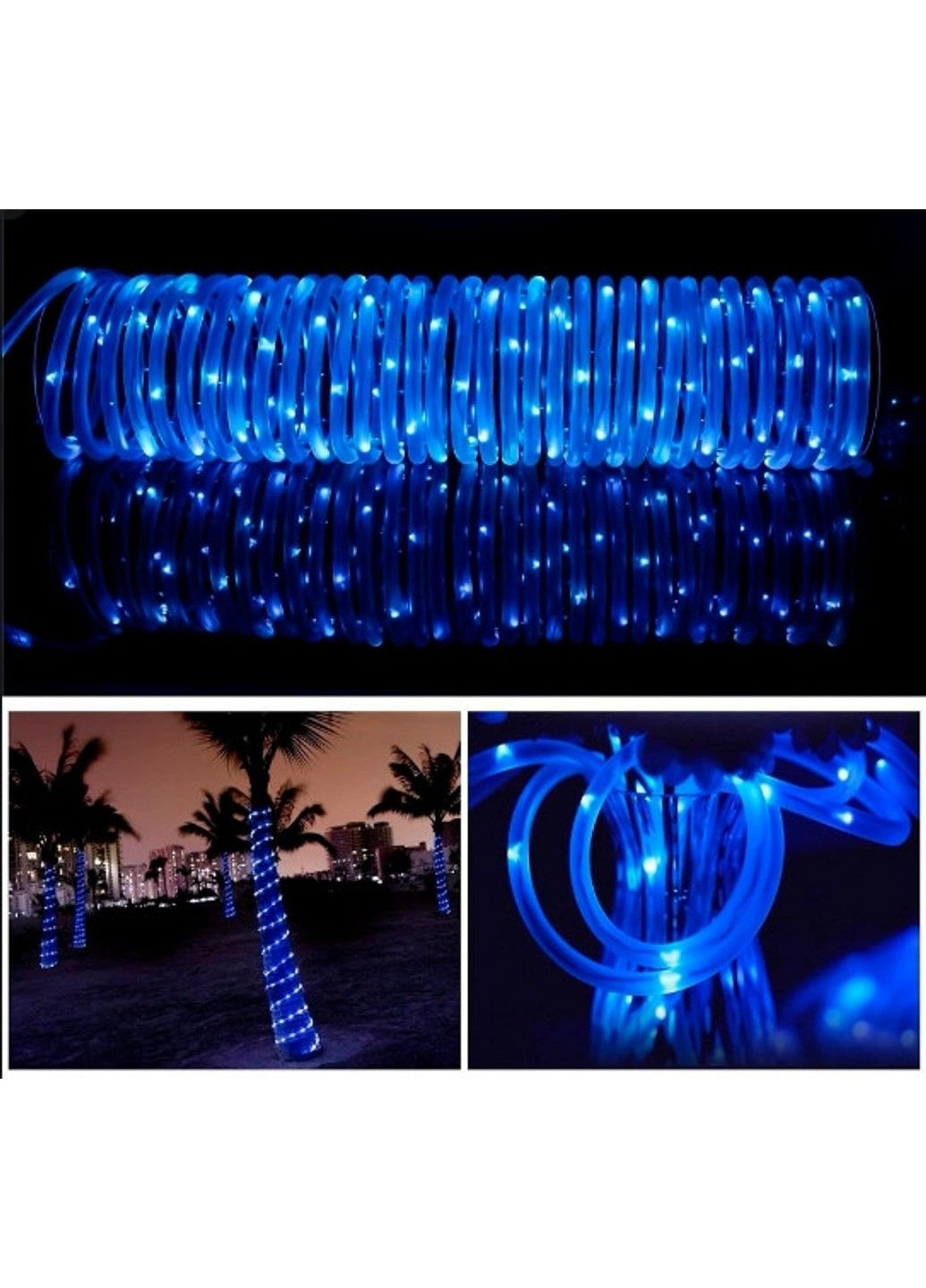 Светодиодная лента LED 100м 220V Дюралайт Синяя No Brand (331639731)