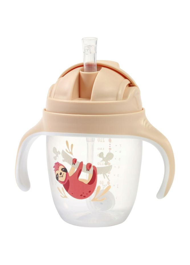 Поилка-непроливайка с отягощенной соломкой и герметичной крышкой Линивец 6+ 240 мл () BabyOno 1464/04 (335029751)