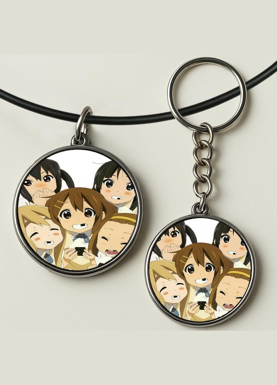 Набор подвеска (кулон) и брелок Аниме Кей-Он #02 (подарочный набор) No Brand (332633887)