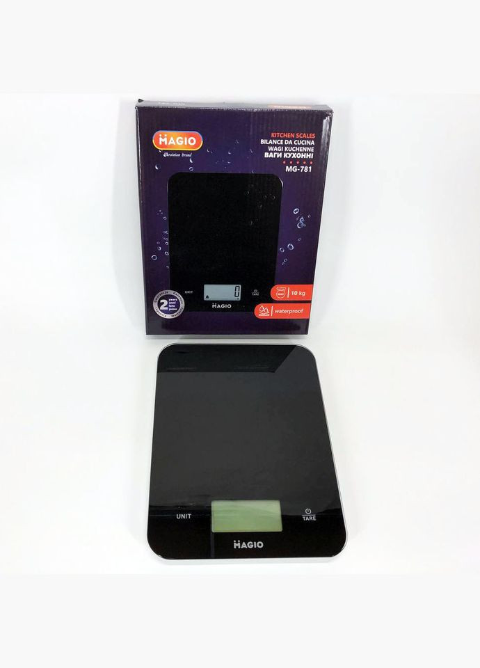 Весы кухонные MG-781 водонепроницаемые, кухонные весы для взвешивания продуктов, весы пищевые Magio (364664745)