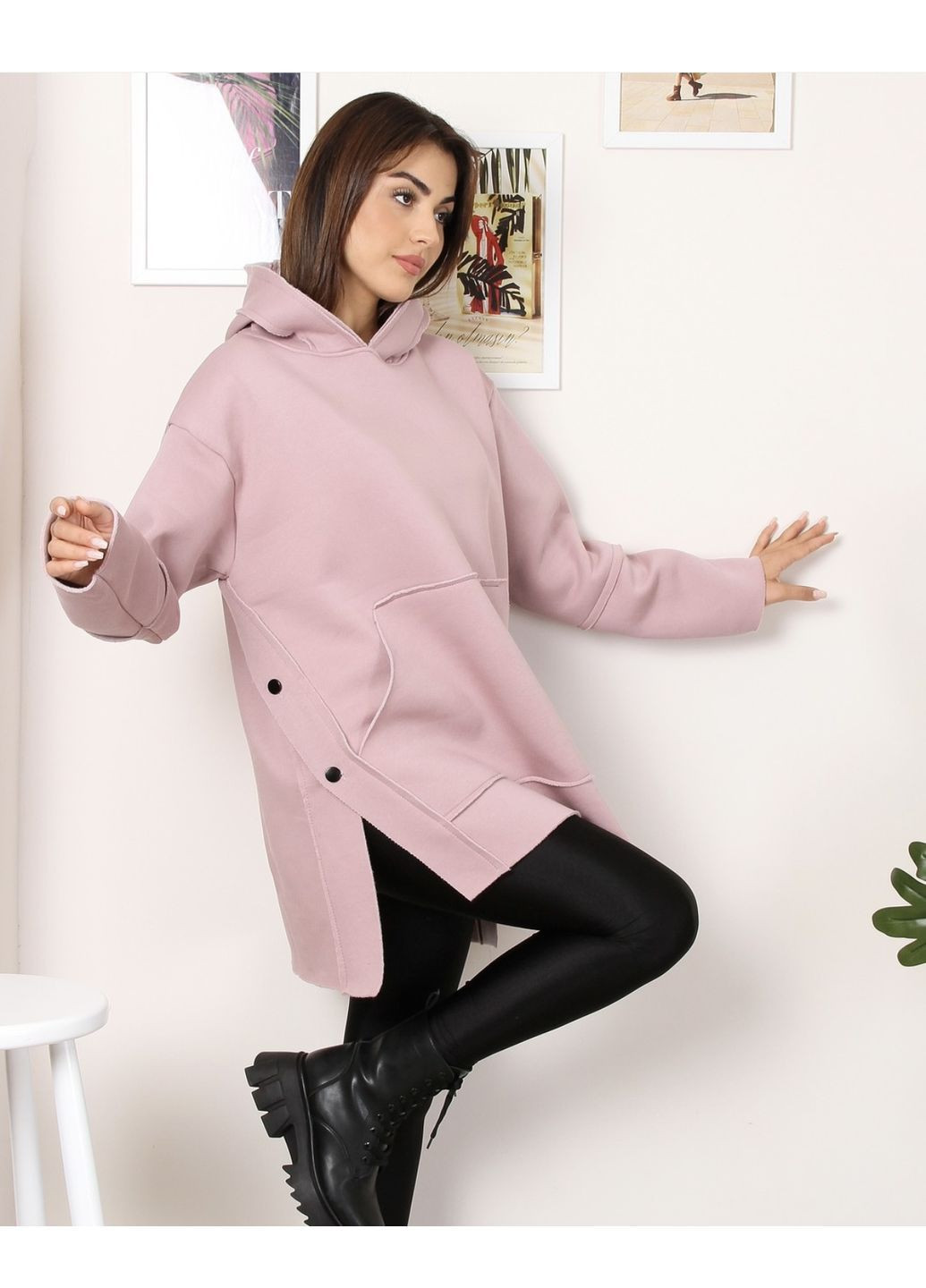 Худи-туника свободного кроя LSK Оверсайз (362695310)