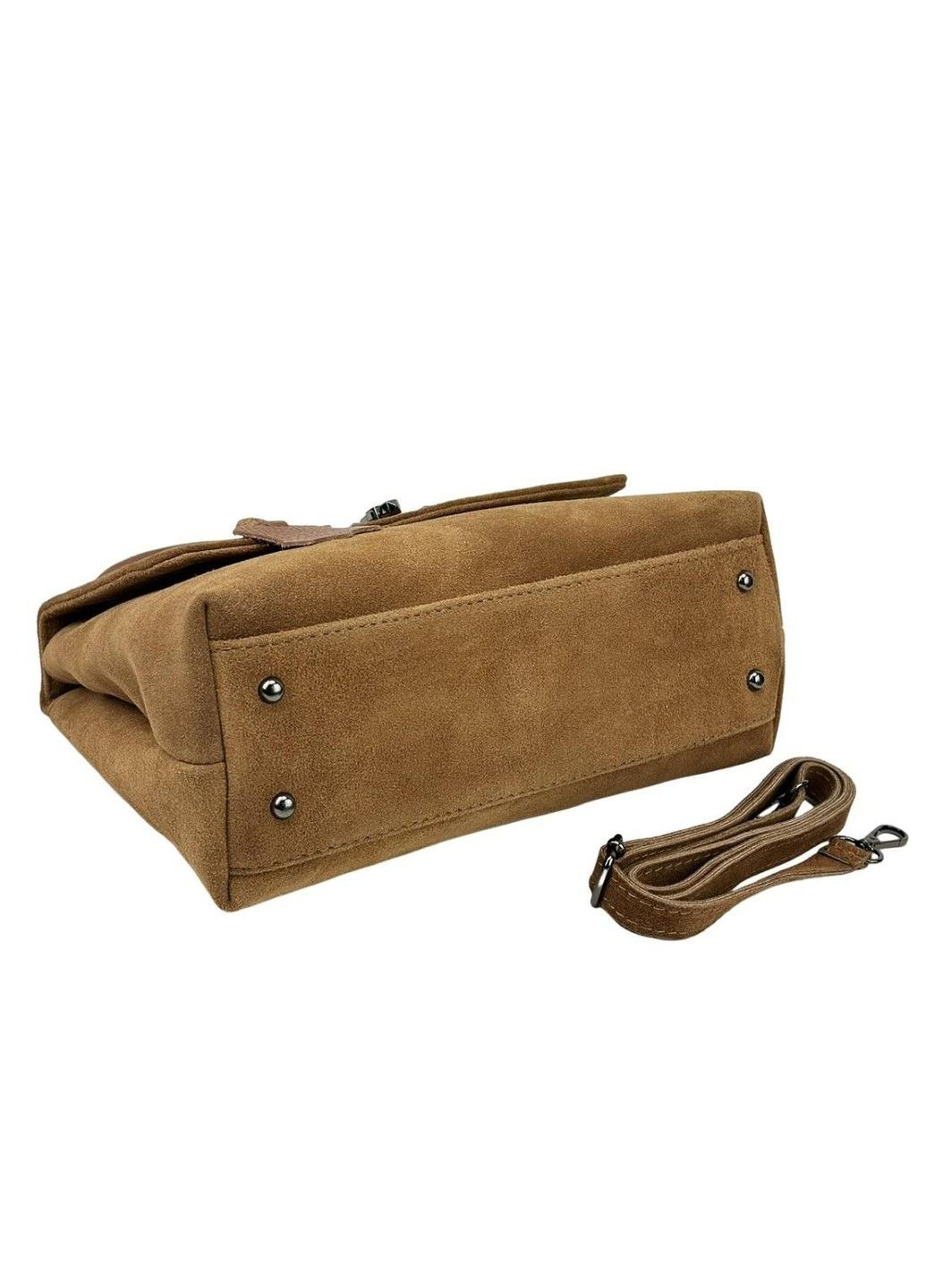 Жіноча замшева сумка із замком Italy F-IT-7856C Firenze (315688216)