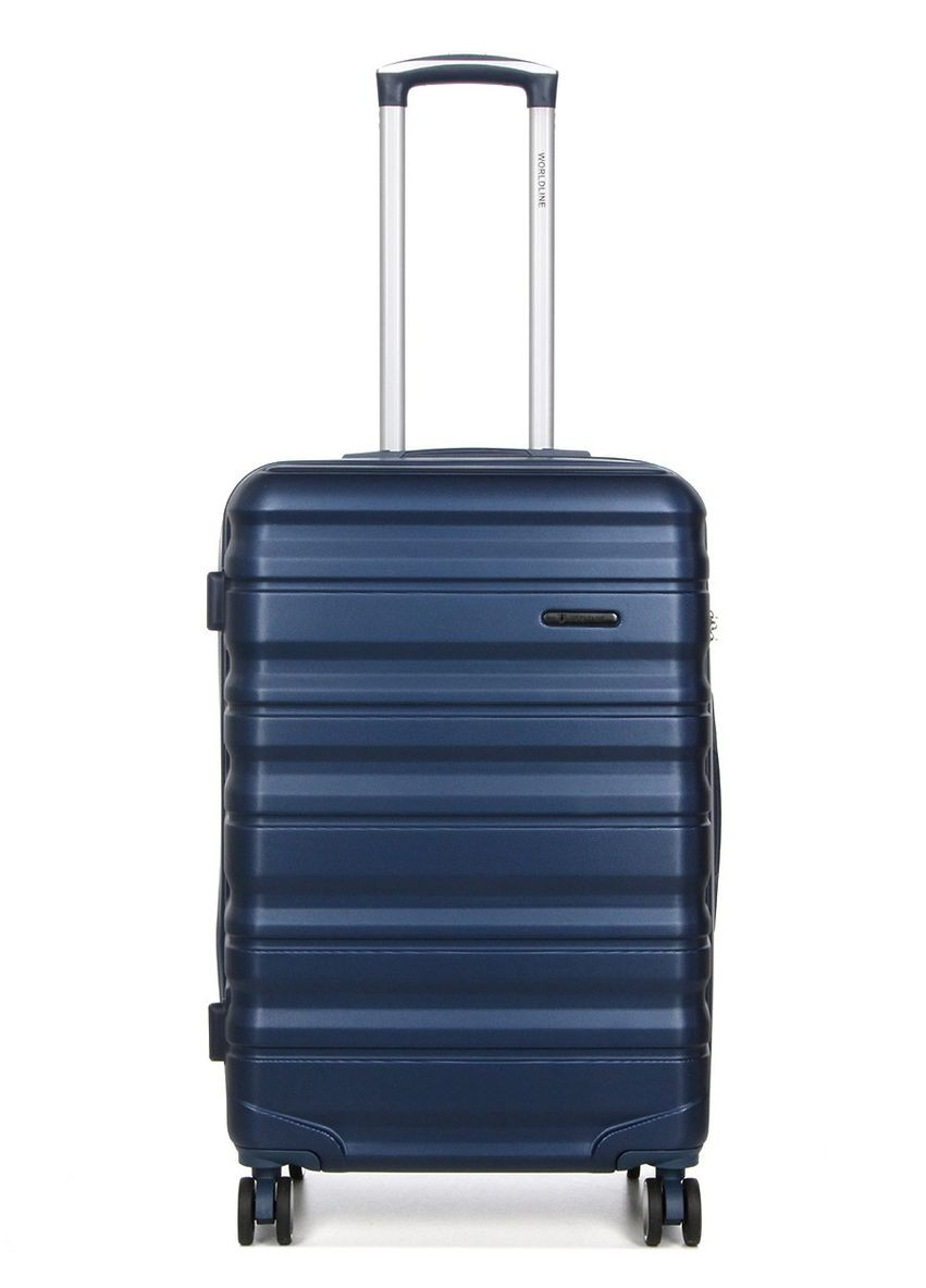 Чемодан Франция средняя M синяя 66х43х26(+5)см/75л/3.7кг/ 628 WORLDLINE (324802284)
