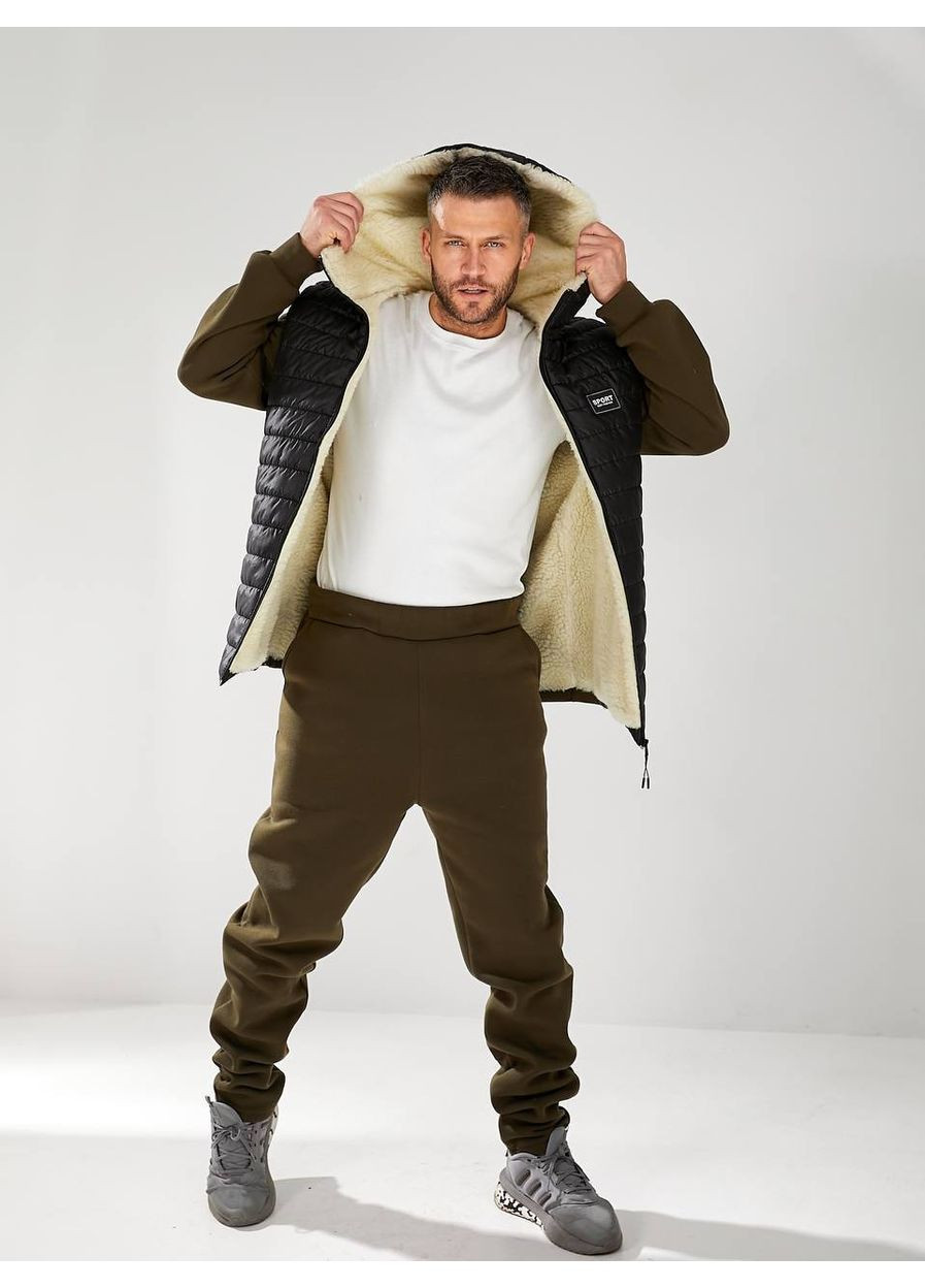 Мужской теплый костюм (трехнитка + стеганная плащевка) — ЗАМЕР В ОПИСАНИИ GD/GL Модний простір (370601471)