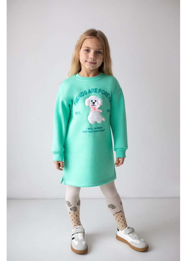 Мятное платье для девочек 05-2879-107н 104 см темно-сиреневый Авекстекс (368158019)