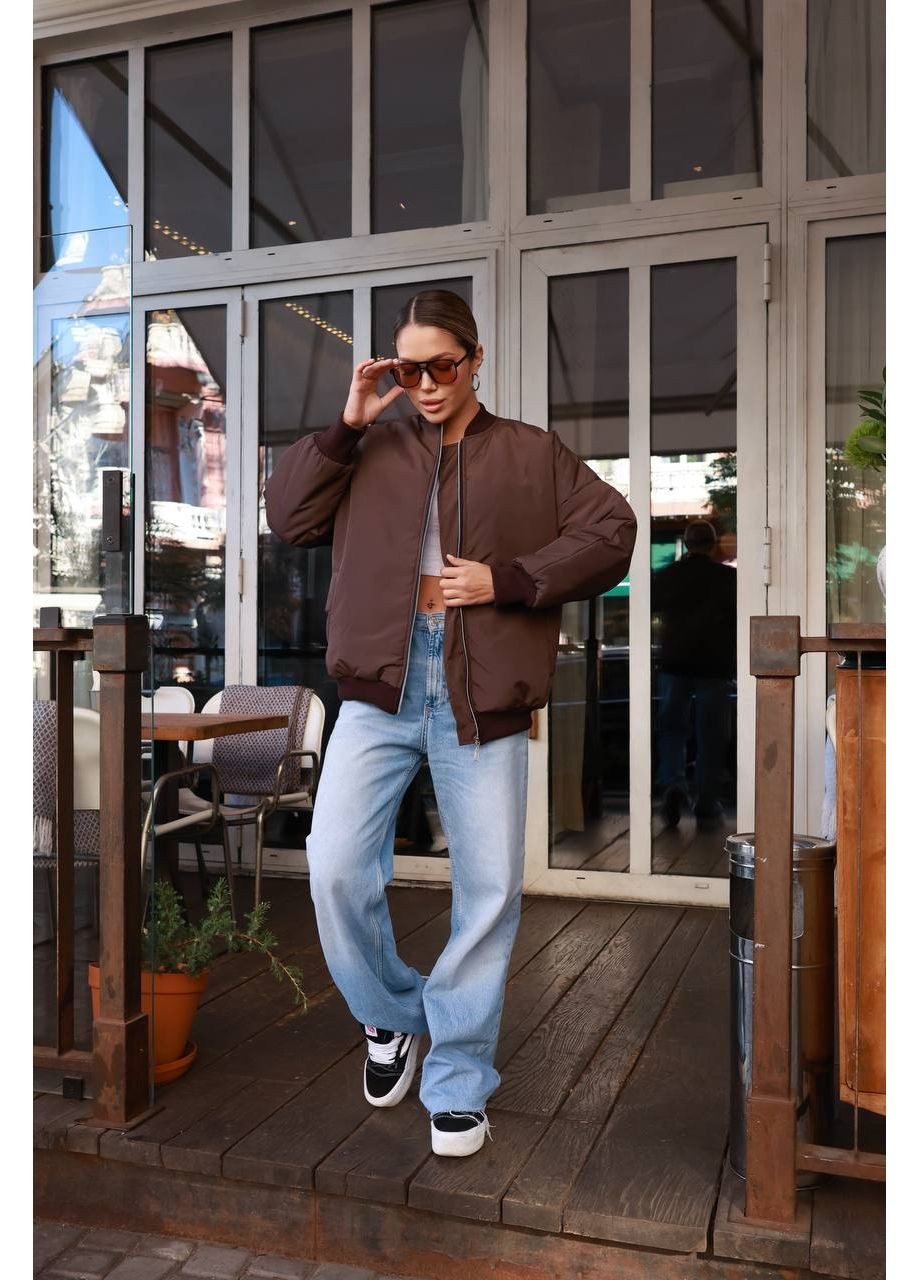 Бомбер женский на подкладке Style Point бейсбольный на молнии (362210271)