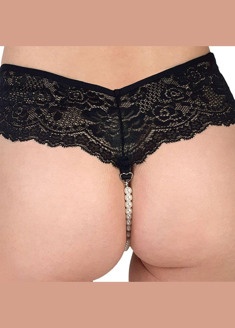 Сексуальные женские трусики Fabiana с жемчугом, черные, размер XS-M Art of Sex (292862883)
