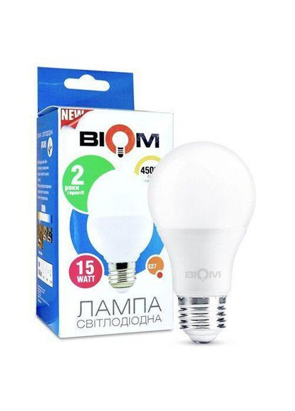 Лампа BT-516 А60 15W E27 4500K BIOM (361444275)