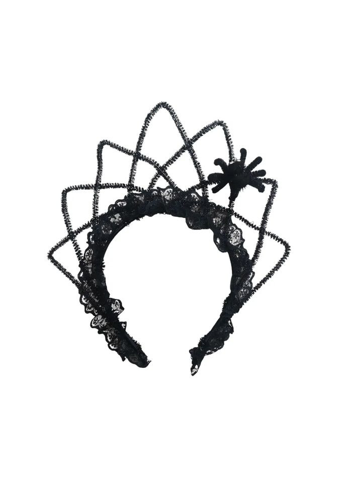 Обруч на Хэллоуин Паук на короне на голову one size черный Jannet (303121695)