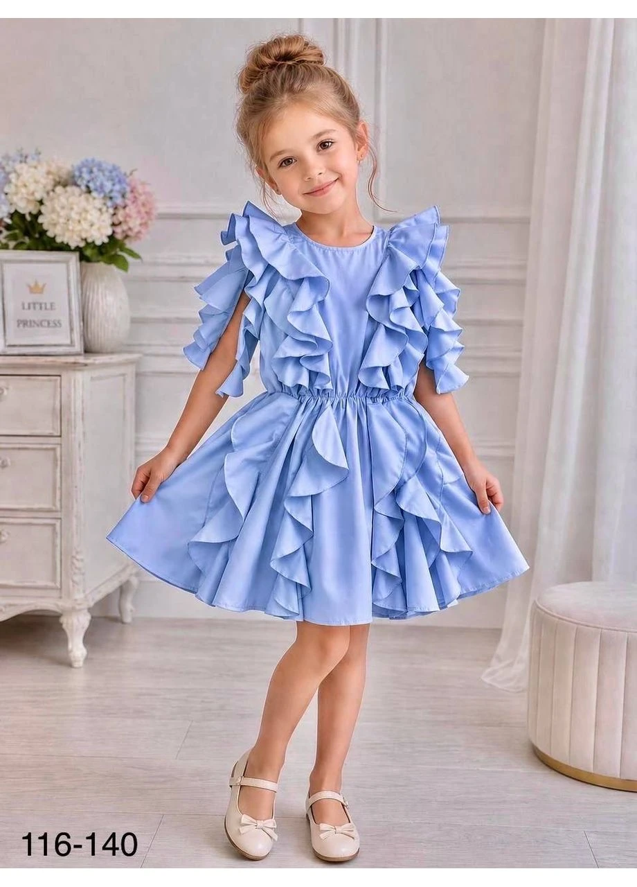 Блакитна сукня ніжна рюші дів. супер софт 9833613 Kristina (395913724)