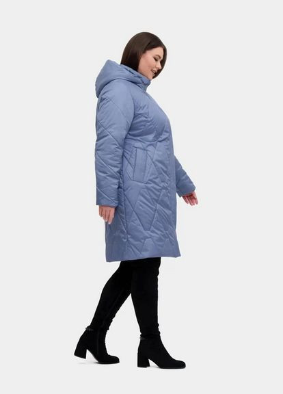 Голубая демисезонная женская демисезонная куртка большого размера куртка-пальто SK