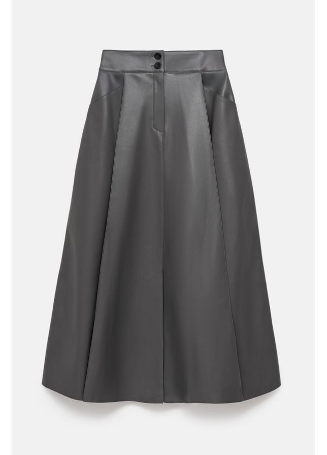 Серая юбка с карманами 3073 черный Triko Bakh