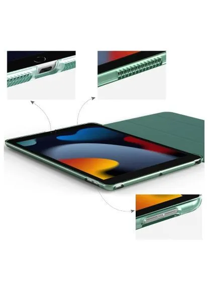 Чохол до планшета Green (709656) (709656) BeCover Tri Fold Hard Apple iPad 10.2 2019/2020/2021 Dark (366520187)