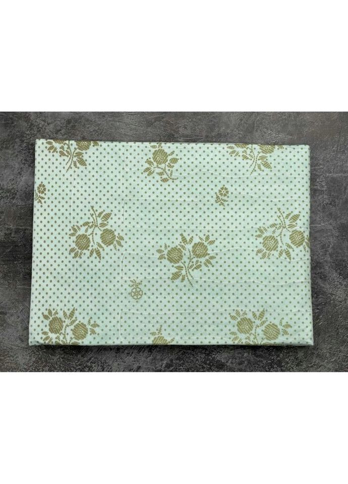 Електропростинь з кольоровим малюнком Байка Туреччина 120x155 см 55203 Квіти зелена Omur (317728671)