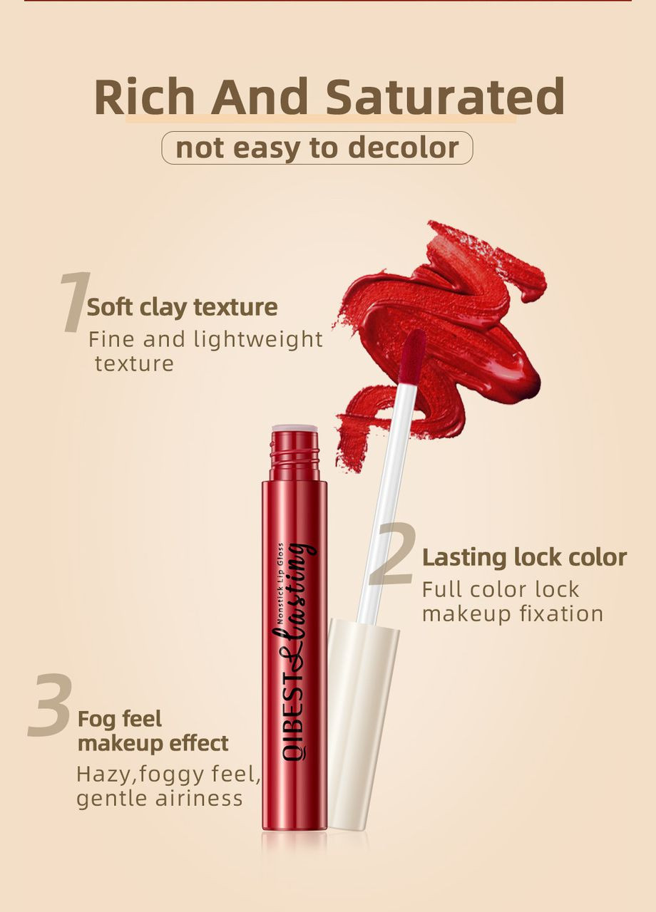 Губная помада №8 водостойкая матовая Qibest (302242632)