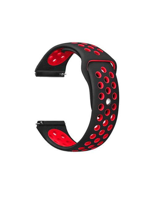 Ремешок Perfor Sport с перфорацией для часов Samsung Gear S3 Classic SMR770/Frontier - Black&Red Primolux (262296600)