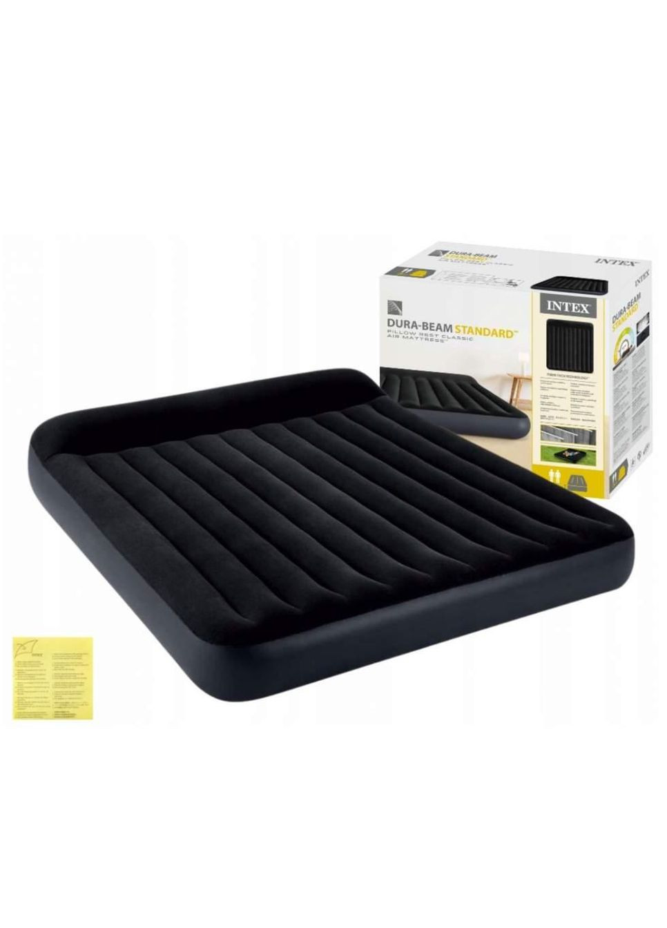 Надувной матрас 203 x 183 x 25 см. 64144 PILLOW REST CLASSIC Intex (346490537)