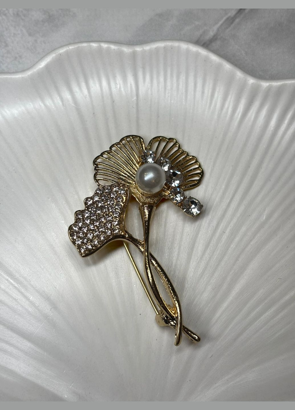 Брошь Ginkgo Pearl/Gold Mirshine (346446682)