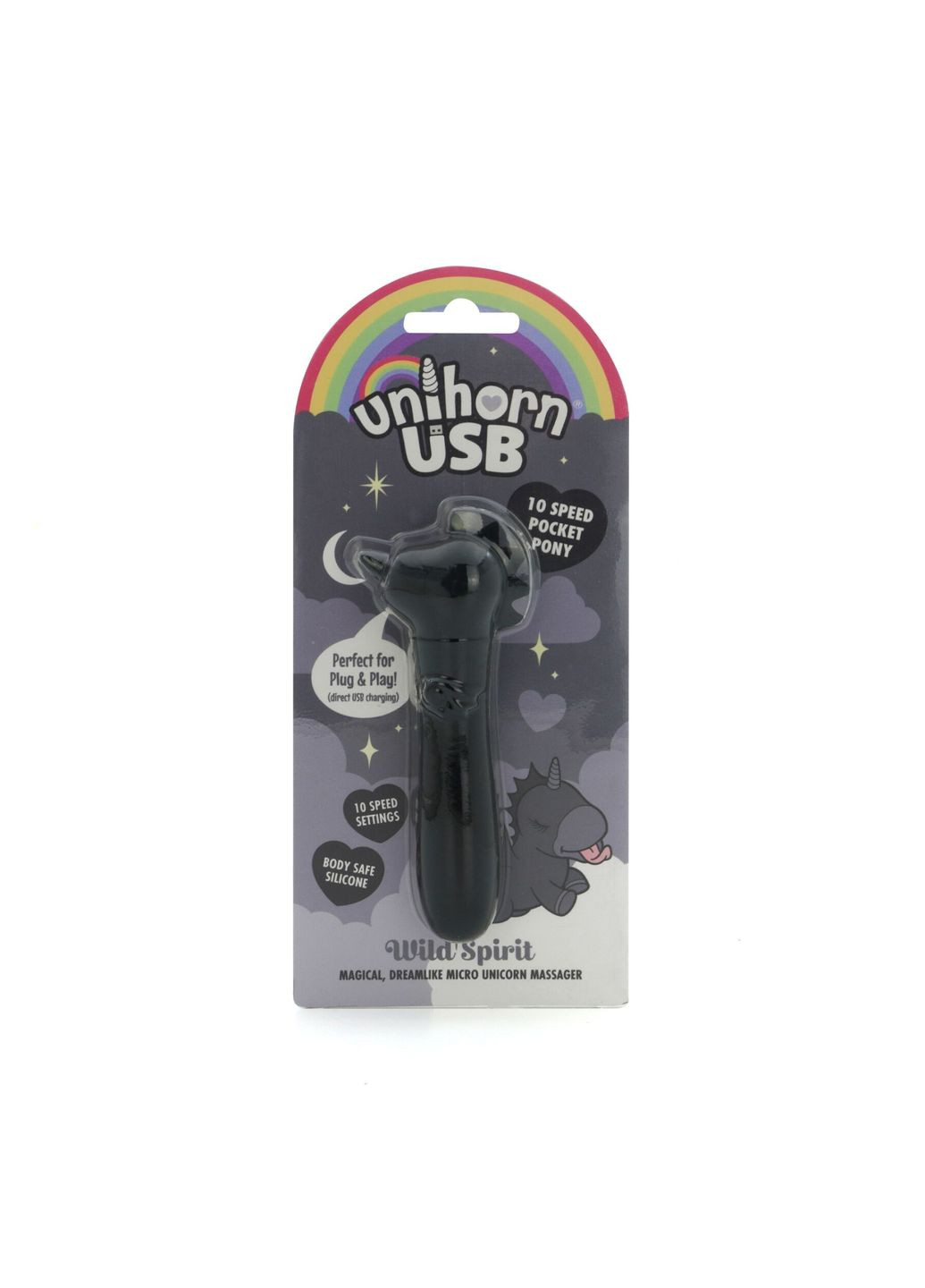 Вибратор-единорожка USB Bullet - Wild Spirit, виброшар, USB-зарядка - CherryLove Unihorn (369666151)