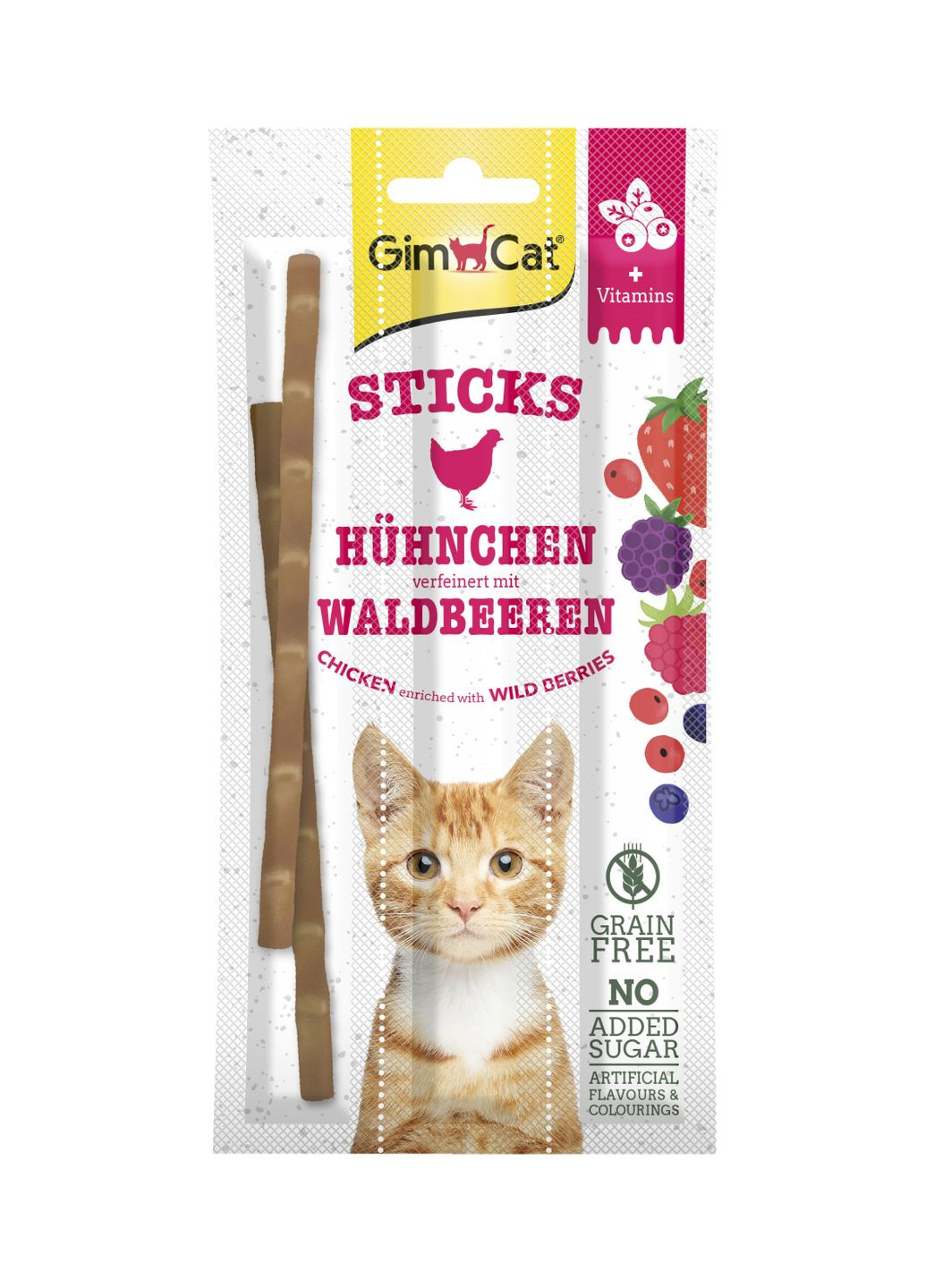 Мясные палочки GimCat Superfood Duo Курица и Лесные ягоды 3 шт (4002064420578/4002064420967) Gimborn (307794869)