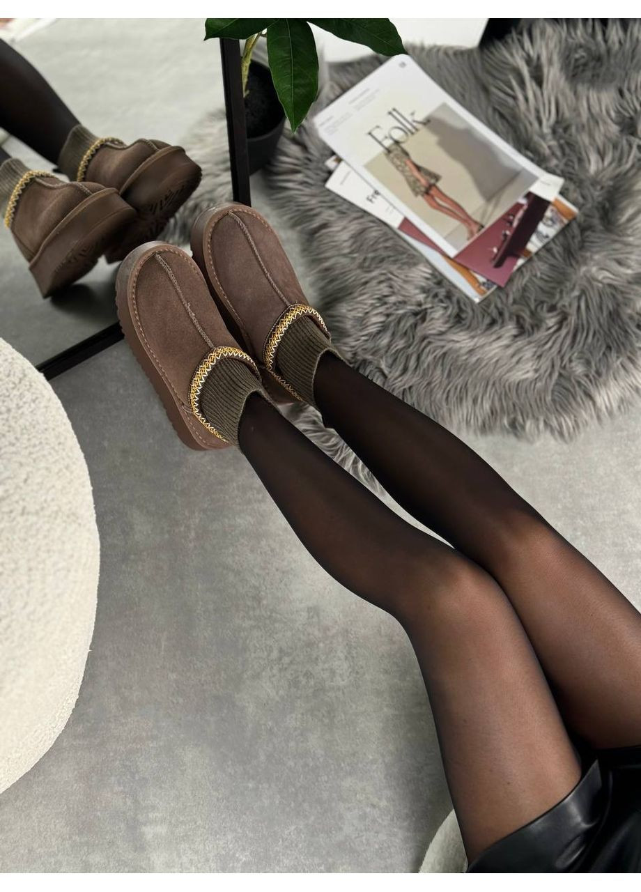 Замшеві Угги з імітацією шкарпеток Helen (363234893)