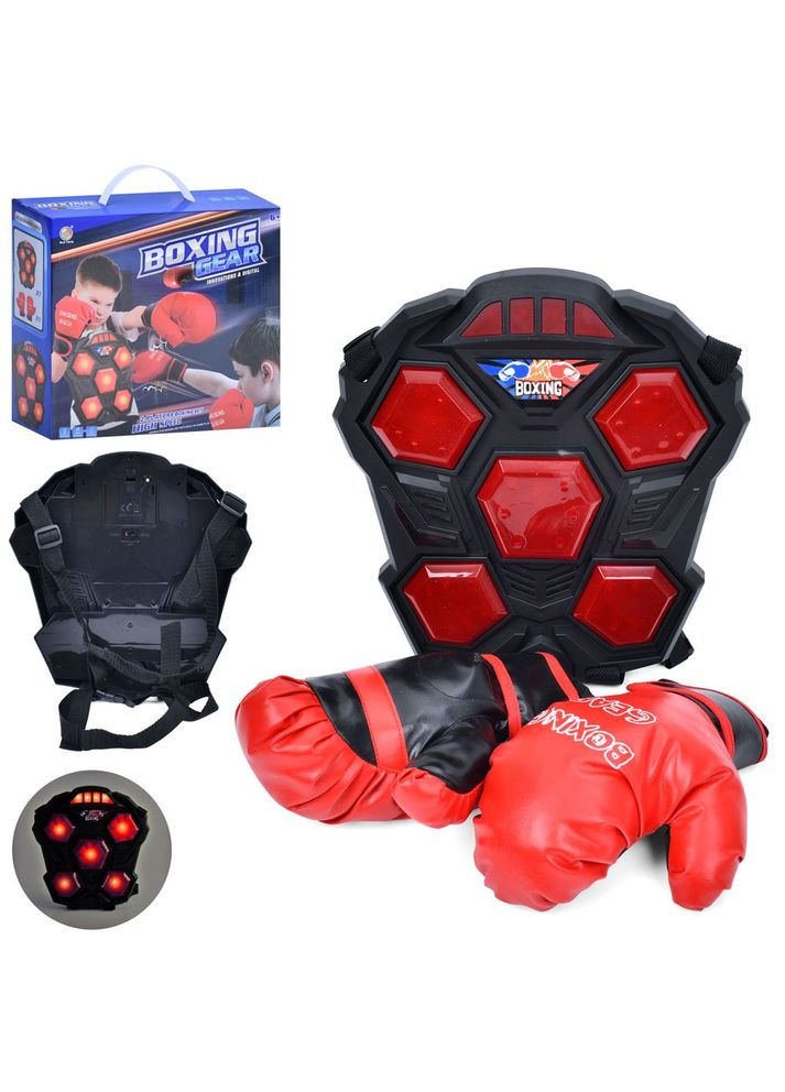 Боксерский набор музыка звук свет перчатки 2шт 22см Home (339094667)