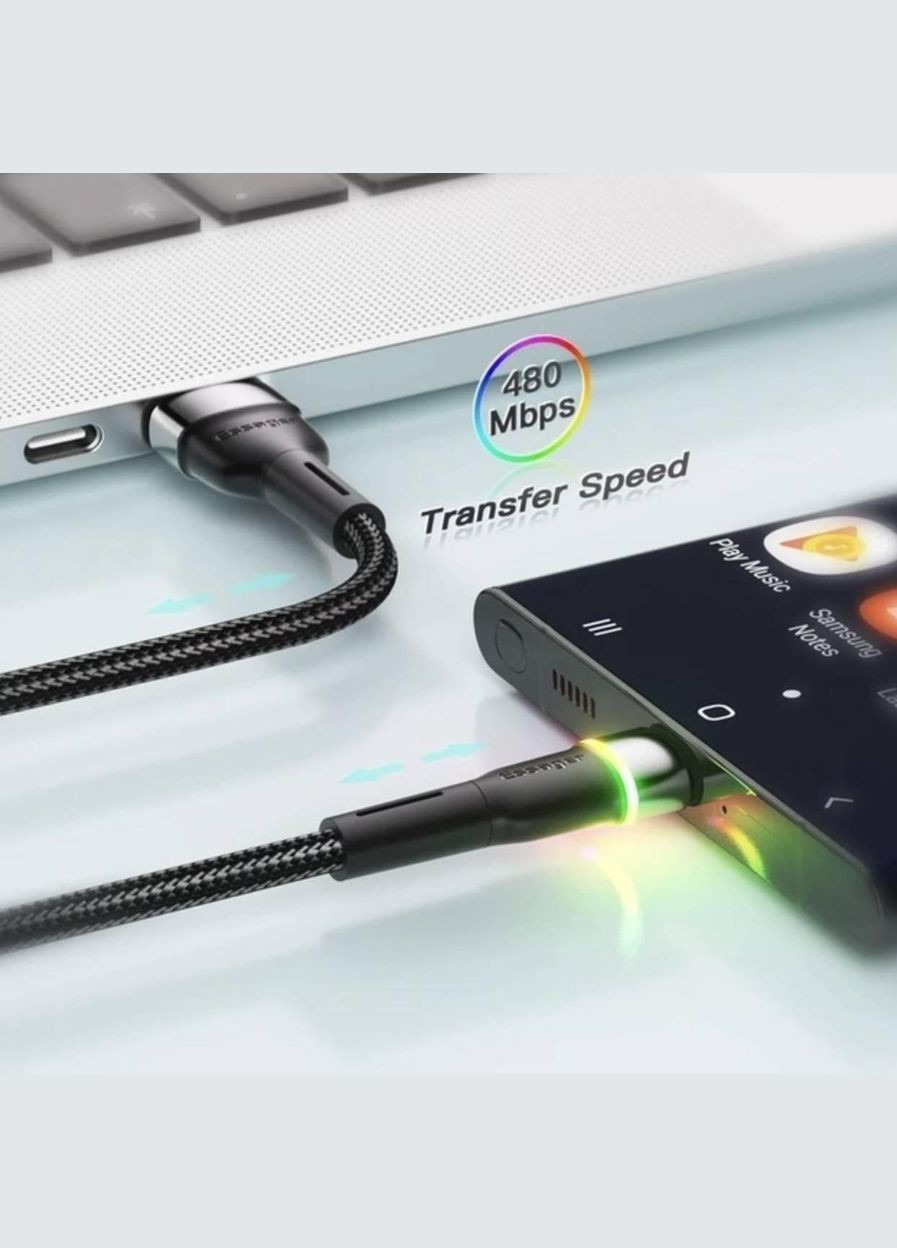 Зарядка USB кабель для синхронизации и зарядки Android и других устройств USB TypeC 3 м Черный Essager (316093821)