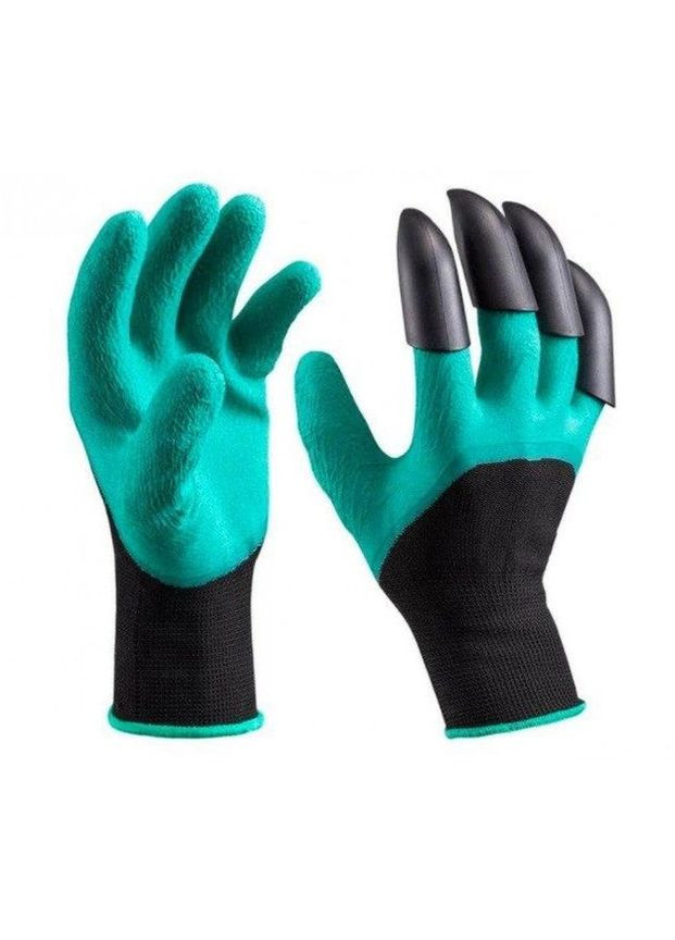 Садові рукавички водонепроникні з кігтями для розпушування Garden Genie Gloves No Brand (290840726)