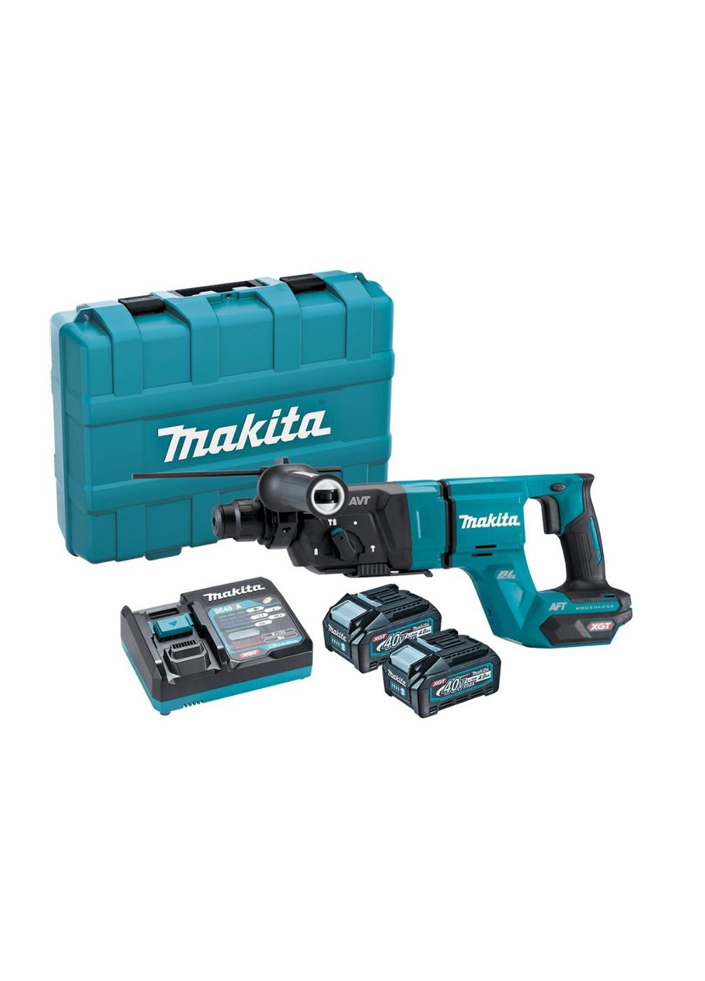 Акумуляторний перфоратор HR007GM201 XGT (40 V MAX, SDS+, 3 Дж, 4 Ач) + 2 АКБ і зарядний пристрій (7971) Makita (295031851)