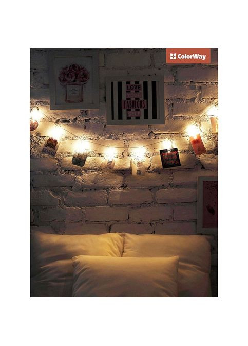 Светодиодная гирлянда с прищепками для фото 20LED 3 м Warm White (CW-LCP-20L30BU) Colorway (322445634)