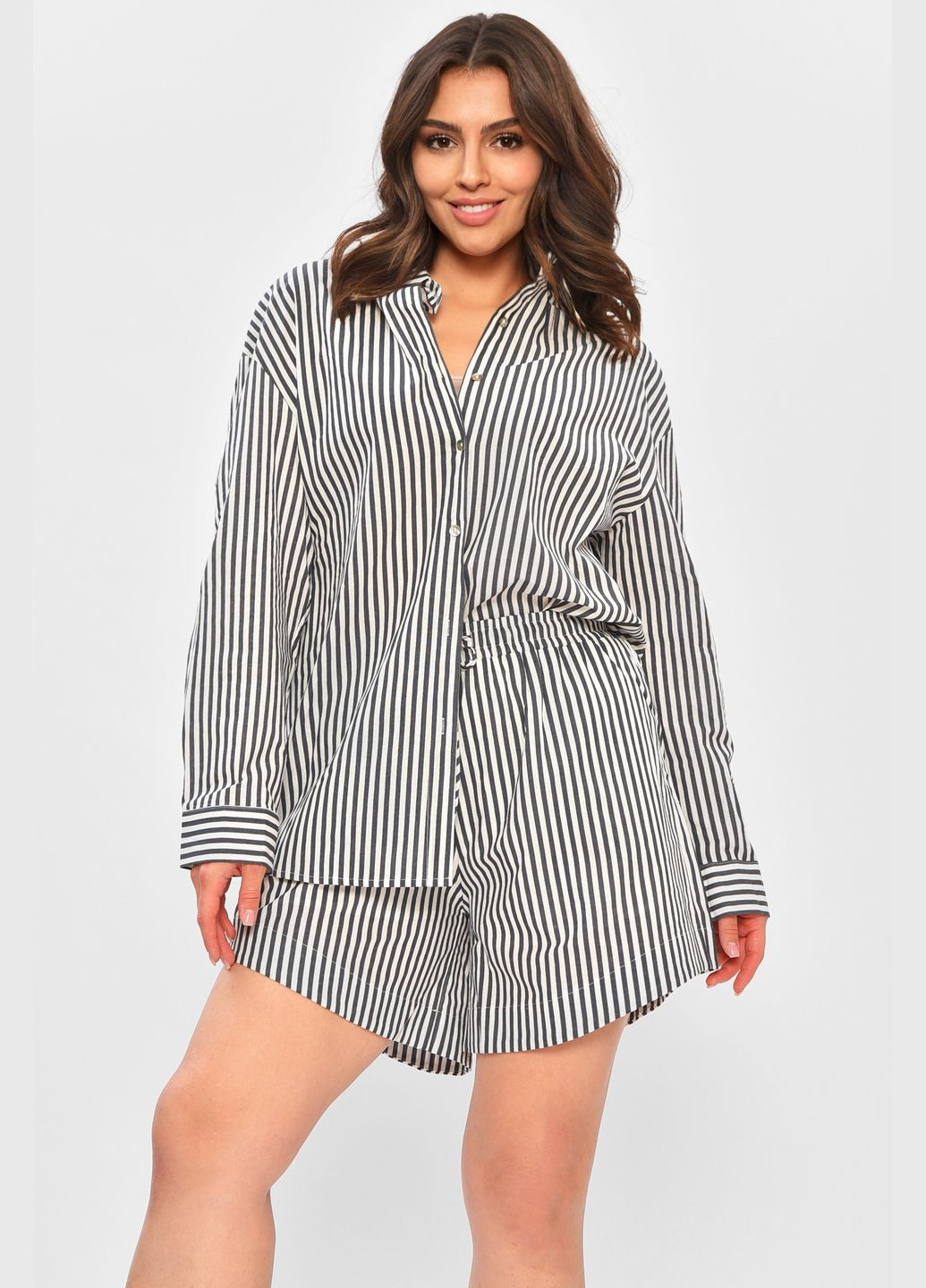 Костюм жіночий білого кольору з принтом Let's Shop (346052452)