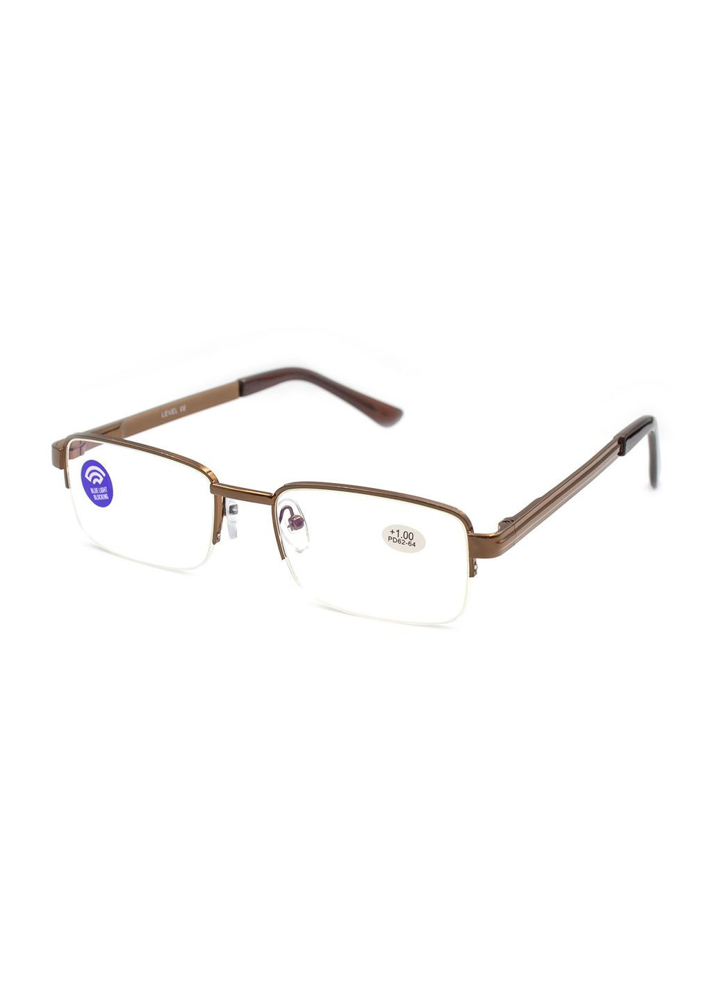 Окуляри 1608S-C4 blueblocker у металевій оправі +4,00 Level (300231001)