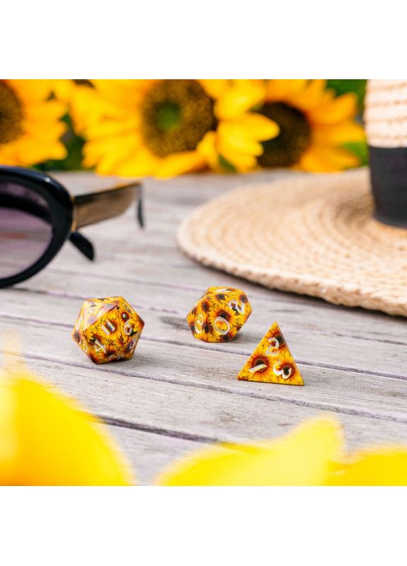 Настільна гра Набір кубиків Full Art Dice Set: Sunflower Q-Workshop (371882877)
