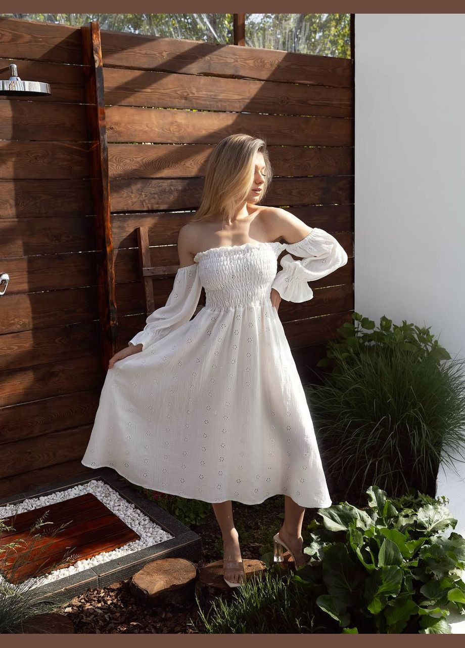 Молочное коктейльное, деловое, повседневный, кэжуал, вечернее женское платье Україна