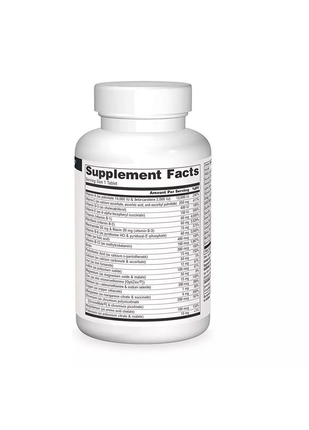 Вітаміни та мінерали Advanced One Multiple No Iron, 30 таблеток Source Naturals (294928187)