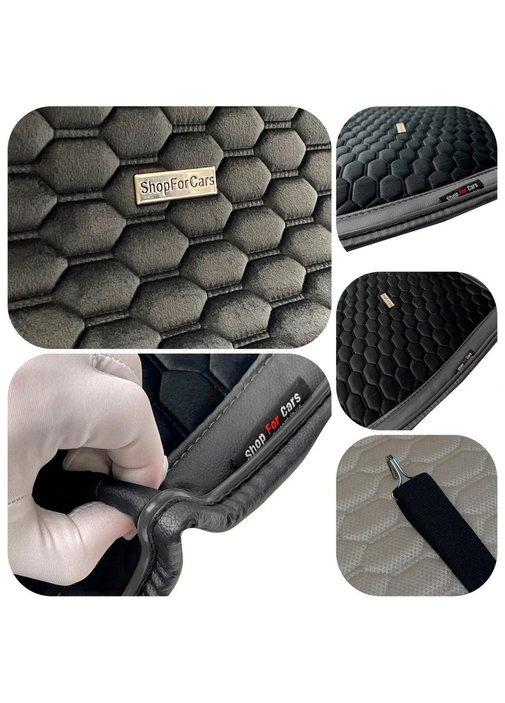 Накидки для передніх сидінь Алькантара Palermo Premium Чорні Червоний кант 2 шт S4C (338624750)