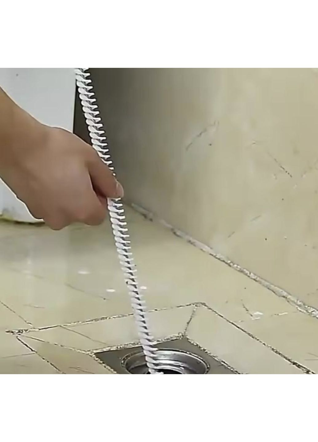 Гачок-трос для чищення каналізації та зливу від волосся 1 шт Білий Lencent (354821989)