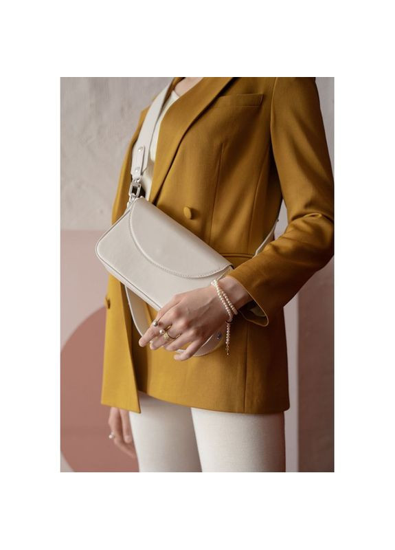 Сумка жіноча шкіряна через плече Molly біла The Wings (302007419)