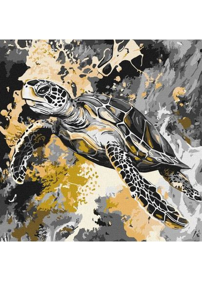 Картина за номерами "Золота черепаха" 40х40 см Ідейка (361415575)