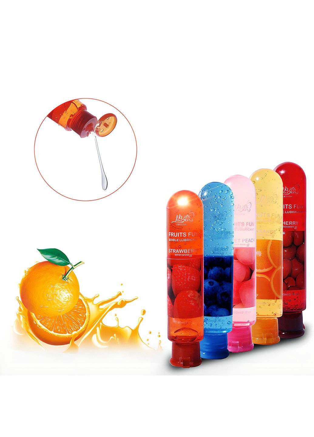 Інтимна змазка для орального сексу зі смаком апельсину 80 ml HBM Group (284279096)