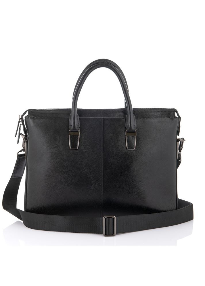 Шкіряна сумка для чоловіків чорного кольору 6825-3 Marco Coverna (303830092)