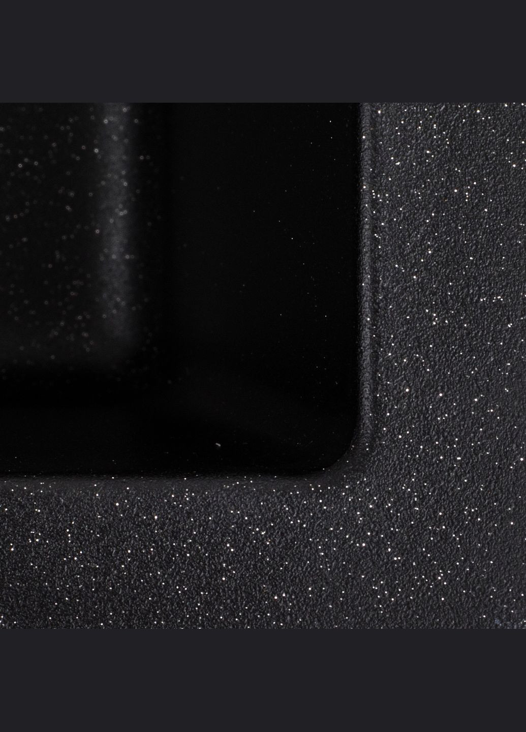Гранітна мийка для кухні 4040 RUBA матовий чорний металік Platinum (269793776)