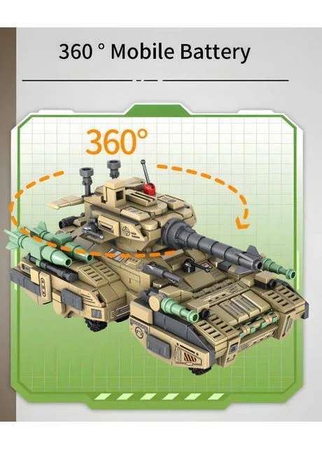 Детский конструктор 16в1 Военный транспорт () ViDi 620015 (390649333)