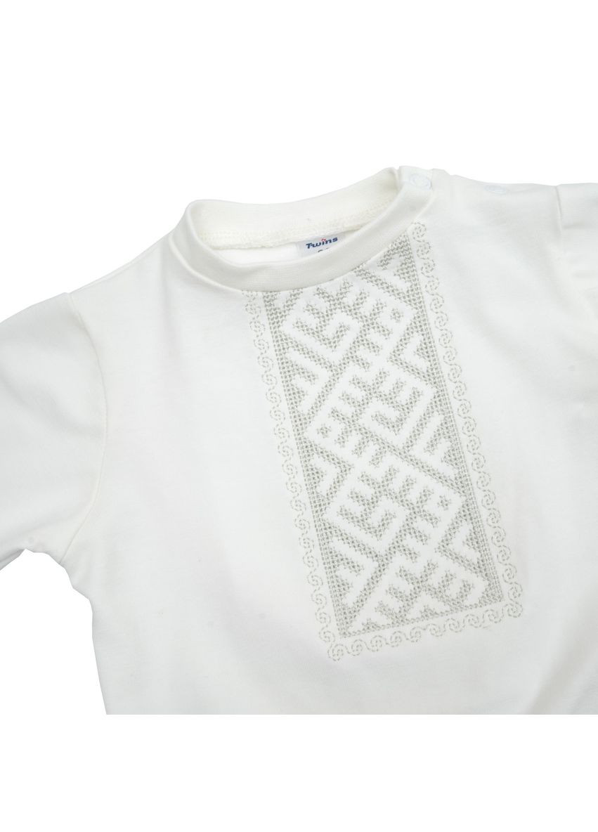 Серый костюм праздничный, с вышивкой, интерлок, р.68, серый () Twins W-124-TCW68-10