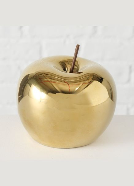 Декоративне яблуко золото кераміка h11см (2004603) Гранд Презент (283039065)