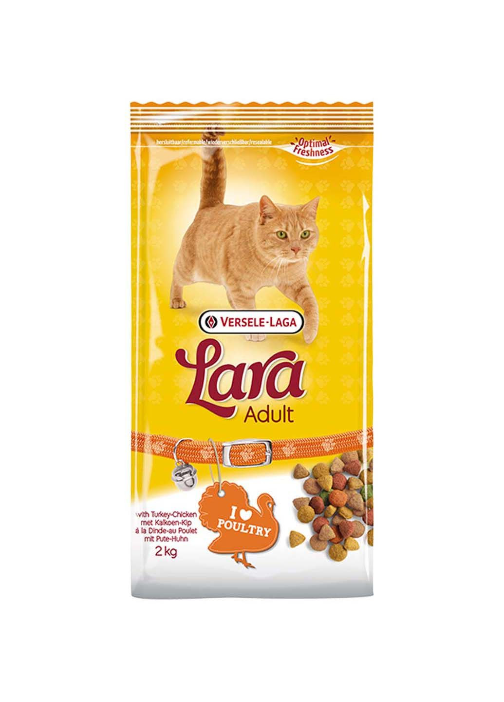 Сухий преміум корм для котів Adult with Turkey & Chicken 2 кг Lara (286472733)
