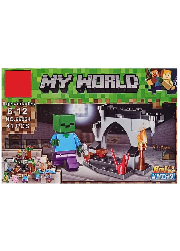 Конструктор дитячий "Minecraft" 66024K-4, 40 деталей Bambi (337511971)